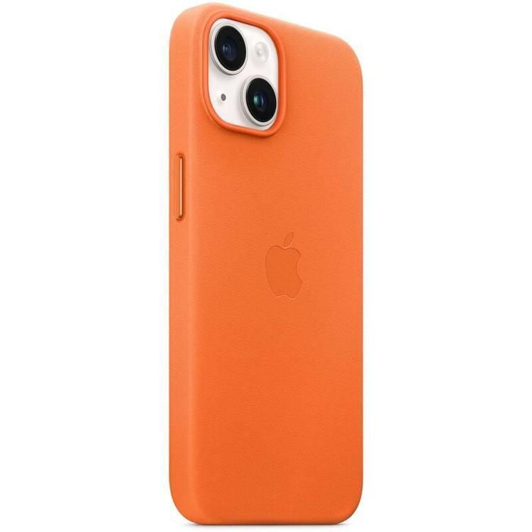 Apple  iPhone 14 Leather Case [MagSafe] | Orange
