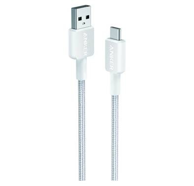 Anker 322 USB-A to USB-C Cable [Braided] 3ft | White