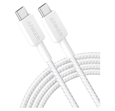Anker 322 USB-C to USB-C Cable [Braided] 6ft | White
