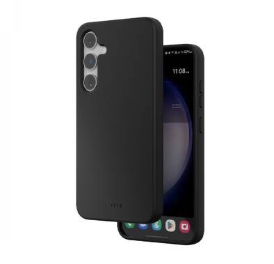 Levelo Iris Liquid Silicone Case For Samsung  Galaxy S24 Plus - Black