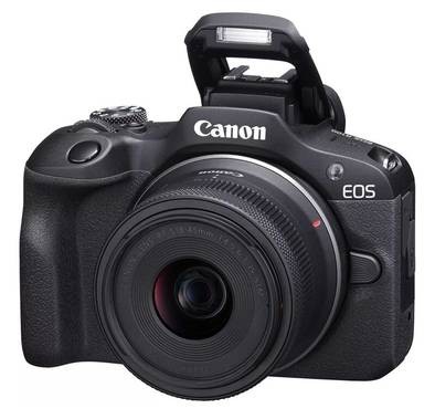 كاميرا كانون EOS R100 بدون مرآة مع عدسة STM - أسود