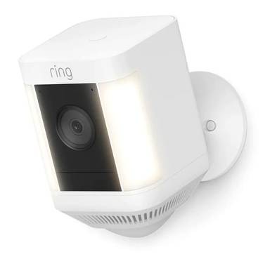 بطارية Ring Spotlight Cam Plus بدقة 1080 بكسل | أبيض