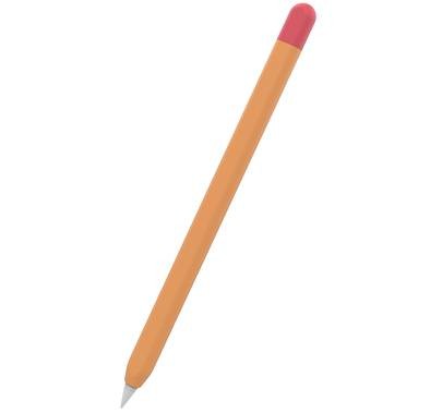 PT65-2 حافظة سيليكون ثنائية اللون لقلم أبل الجيل الثاني | بايكرون | - البرتقالي