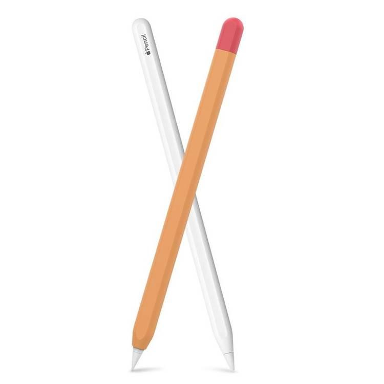 Baykron PT65-2 Duotone Silicone Case for 2nd Gen Apple Pencil -  Navy - Orange