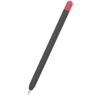 PT65-2 حافظة سيليكون ثنائية اللون لقلم أبل الجيل الثاني | بايكرون | - أسود