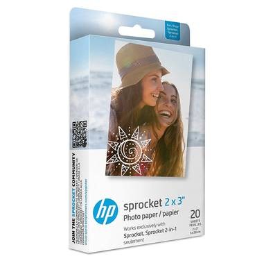 20 Sheets HP Sprocket 2X3 Premium Zink Sticky-Back Photo Paper