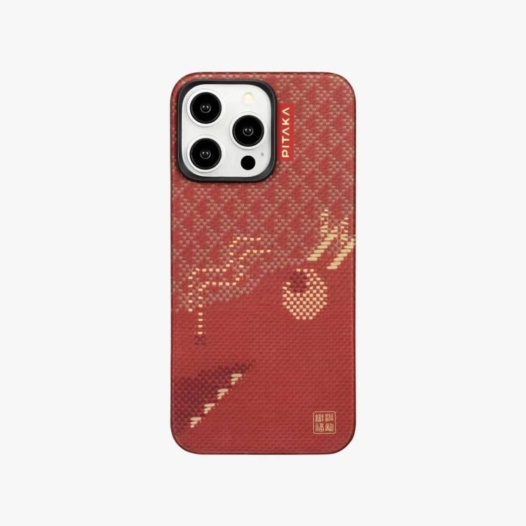 Pitaka iPhone 15 Pro For MagEZ Case 4 (Chinese Dragon)