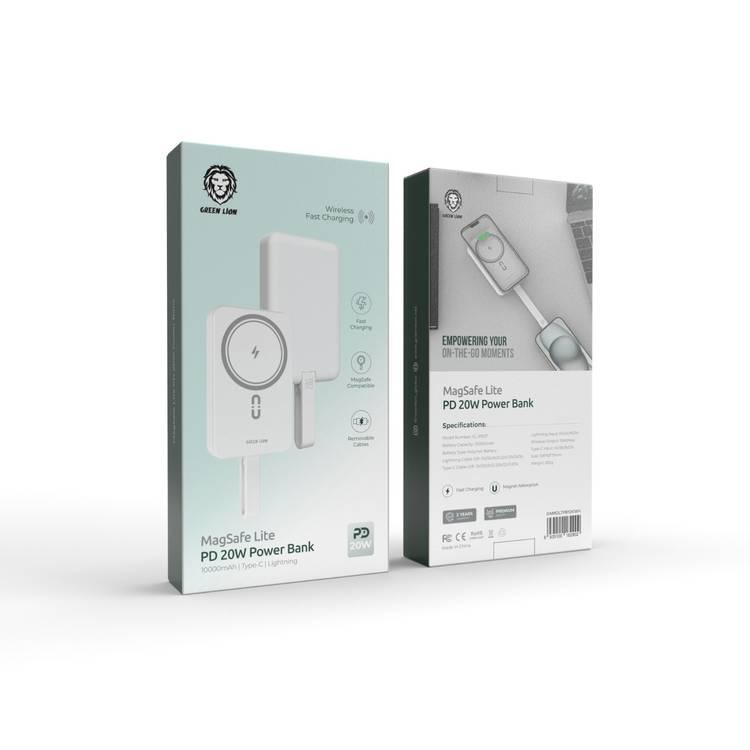 Green Lion MagSafe Lite Power Bank 10000mAh PD 20W - White