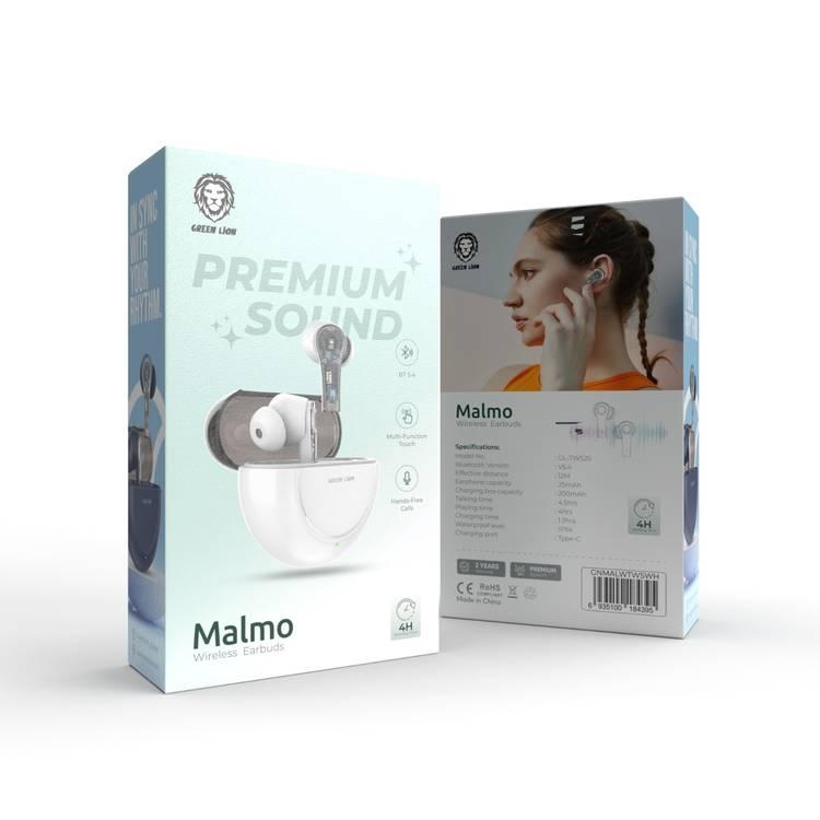 Green Lion Malmo Wireless Earbuds - White