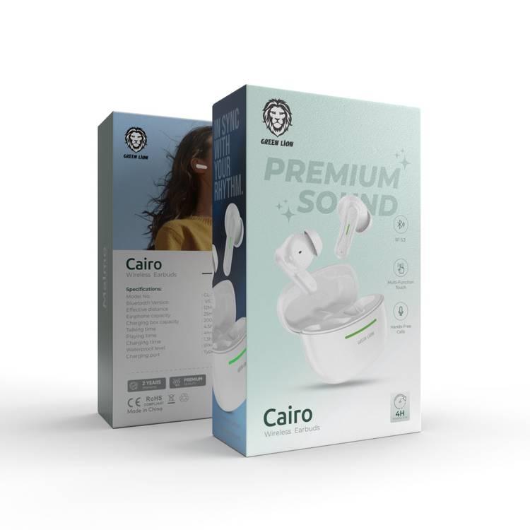 Green Lion Cairo Wireless Earbuds - White