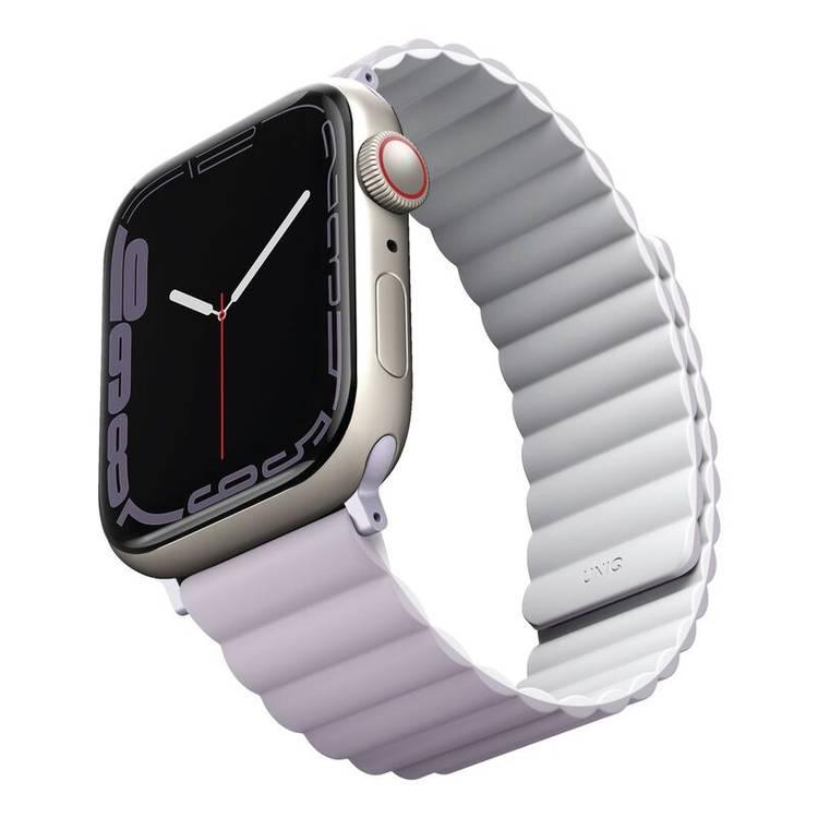 Uniq Revix Reversible Magnetic Apple Watch Strap - Lilac/White