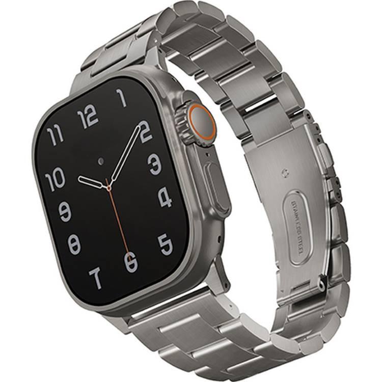 UNIQ Osta Apple Watch Steel Strap with Self-Adjustable Links - Titanium Silver