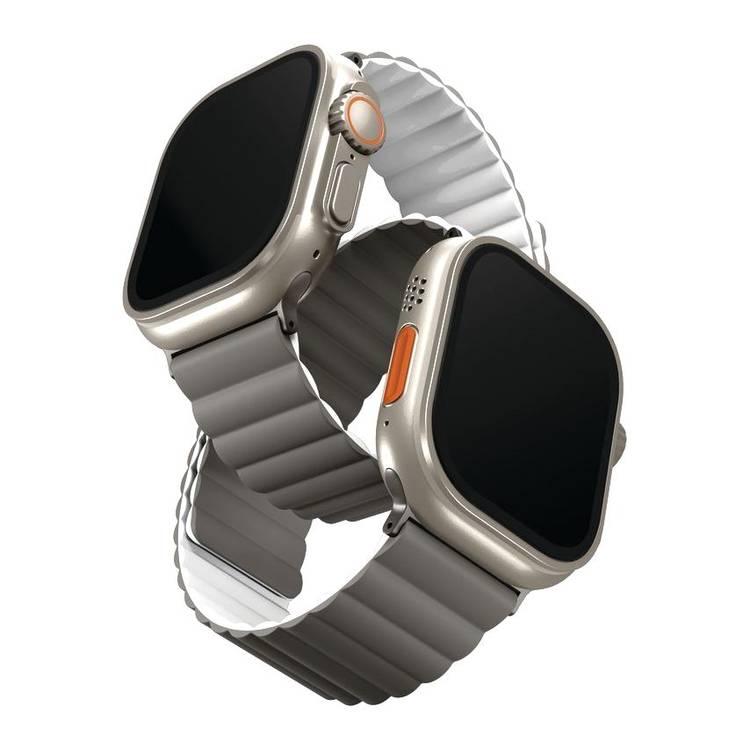 Uniq Revix Reversible Magnetic Strap for Apple Watch - Ash Grey /Dove White