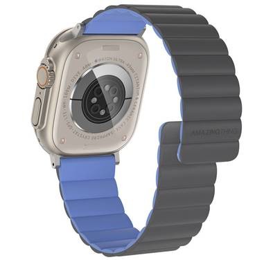 AmazingThing Smoothie Mag Band for Apple Watch - Grey/Blue