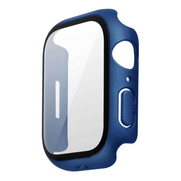 Uniq Legion Case with 9H Tempered Glass Screen Protection for Apple Watch - Cobalt - 45 MM