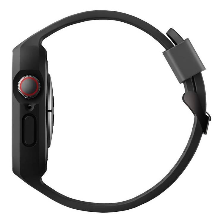 Uniq Monos 2-in-1 Strap with Hybrid Case for Apple Watch - Midnight Black