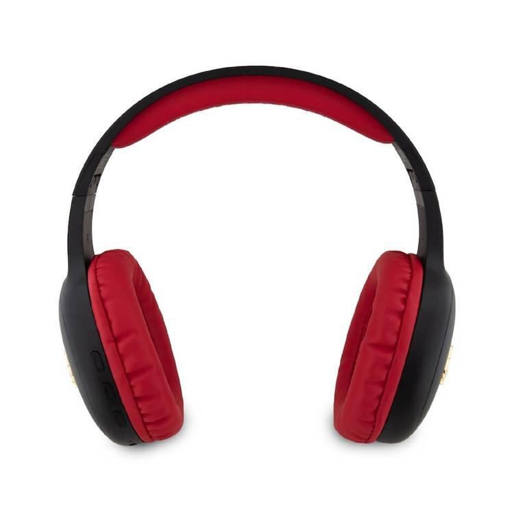 Hello Kitty Bluetooth Headphones Metal Logo Oval Shape - Black/Red