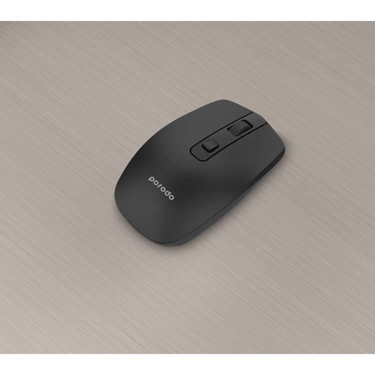 Porodo 1600 DPI Wireless Mouse Dual Mode - Black
