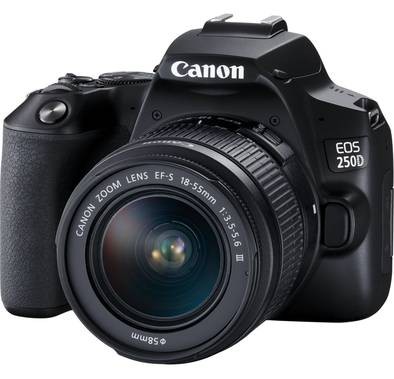 Canon EOS 250D DSLR Camera  + EF-S 18-55mm F/3.5-5.6 III + EF 75-300mm F/4-5.6 III USM Zoom Lens (Bundle) 