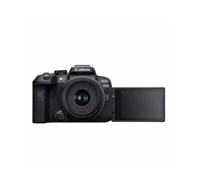 Canon EOS R10 Mirrorless Camera + RF-S 18-45mm F4.5-6.3 IS STM Lens - Black