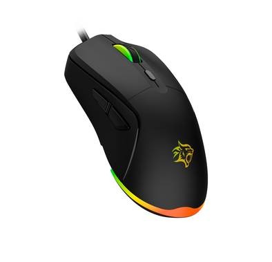Porodo Gaming Wired Mouse DPI 7200 with RGB Light - Black