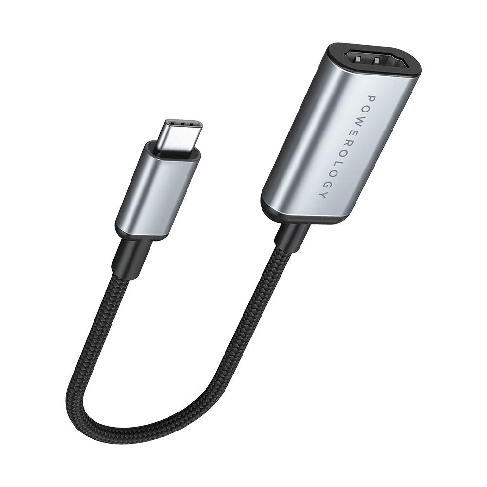 Powerology Braided Type-C to HDMI Short Cable