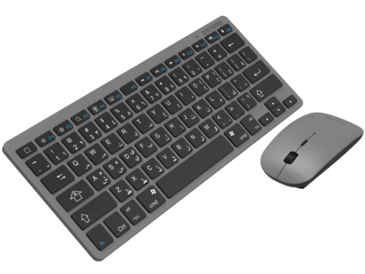 لوحة مفاتيح بلوتوث محمولة مع ماوس من بورودو