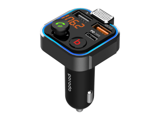 Porodo Smart Car Charger FM Transmitter