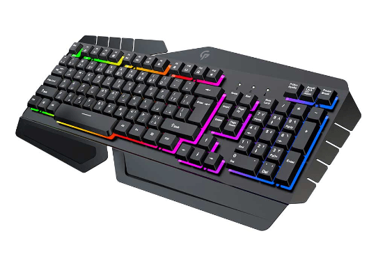لوحة مفاتيح الألعاب بإطار معدني من بورودو RGB