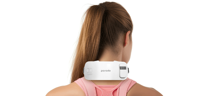 Porodo Lifestyle Neck and Waist Massager with Hot Compress