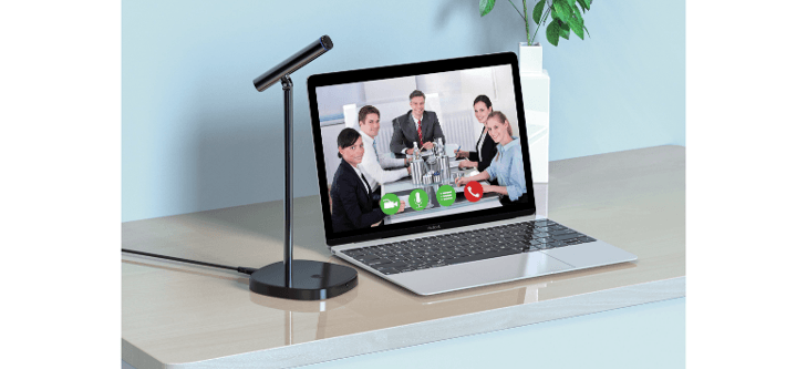 Porodo Desktop Microphone with Tiltable USB and USB-C Data Cable
