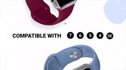 Porodo iGuard PDSILSB44-BK Adjustable Silicone Loop Lightweight Stylish Watch Band For Apple Watch 42/44/45mm - Black
