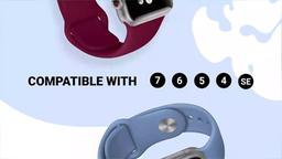 Porodo iGuard PDSILNS44-PPBK Adjustable Sport Silicone Lightweight Stylish Watch Band For Apple Watch 42/44/45mm - Pure Platinum/Black
