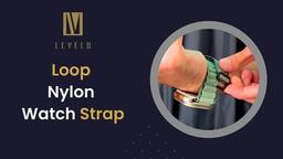 Levelo Ace Loop Nylon Watch Strap - Black