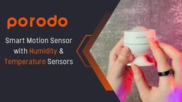 Porodo Lifestyle Smart Motion Sensor with Humidity & Temperature Sensors - White