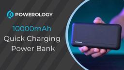 Powerology 10000mAh Quick Charging Power Bank - Black