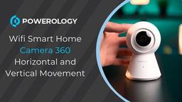 Powerology Wi-Fi Smart Home Camera 1080 Full HD 355° Horizontal and 110° Vertical Movement with Embedded Mic & Speaker, Motion Detection Sensor, Two-Way Audio Talk ( CCTV )