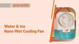 Porodo LifeStyle Nano Mist Air Cooling Fan with Remote 650mL 2000mAh - White