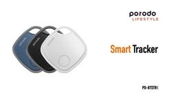 Porodo Lifestyle Smart Tracker Keep Your Things Safe & Within Reach, Anti-Lost, P67 Waterproof Smart Tag Key Finder, GPS Locator Tag with Camera Shutter Remote - Black